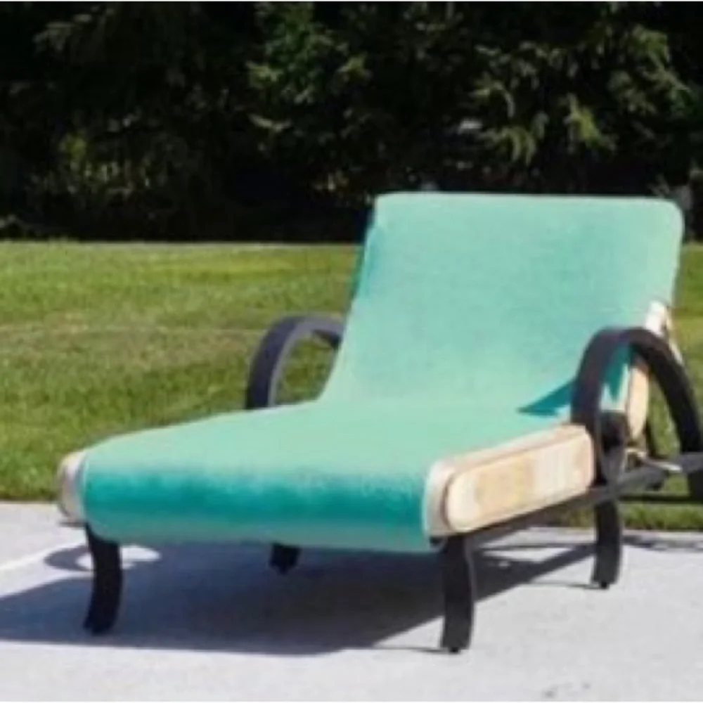linum home textiles standard size chaise lounge COVER, set of 2 aqua